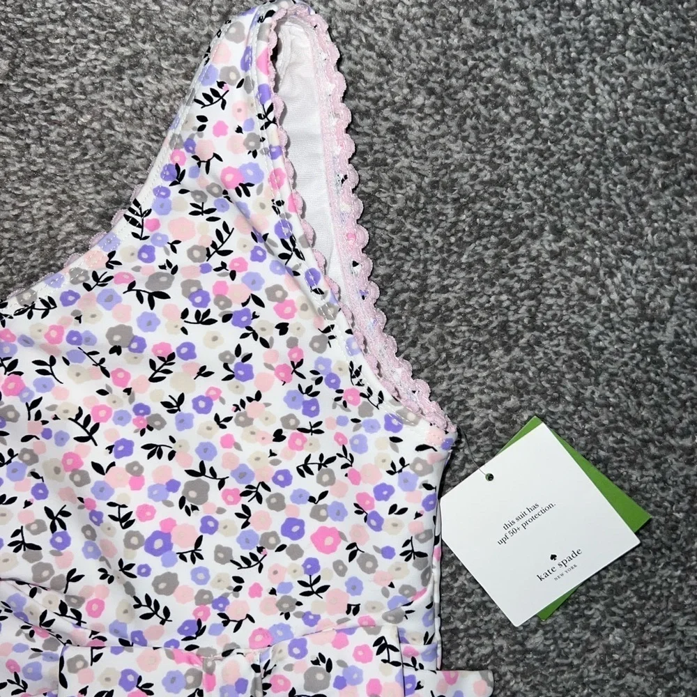 Kate Spade New York Girls Shoulder One-Piece Mini Floral new with tags